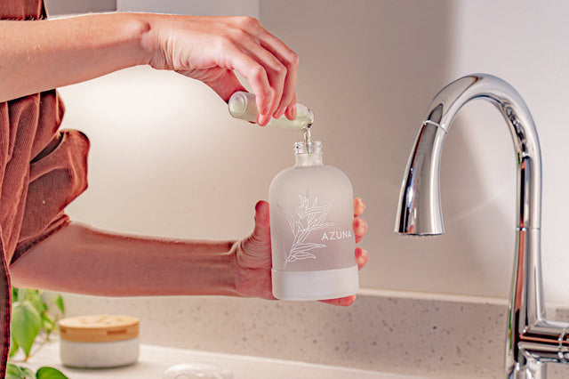 1. Pour entire vial into bottle.
