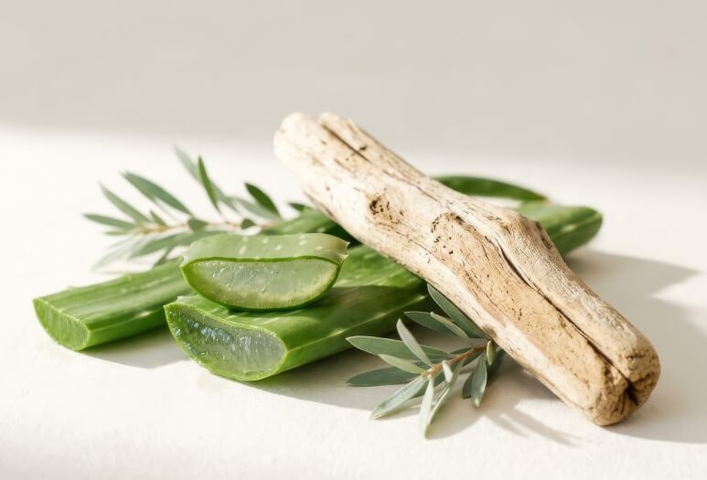 Crisp Aloe and Driftwood
