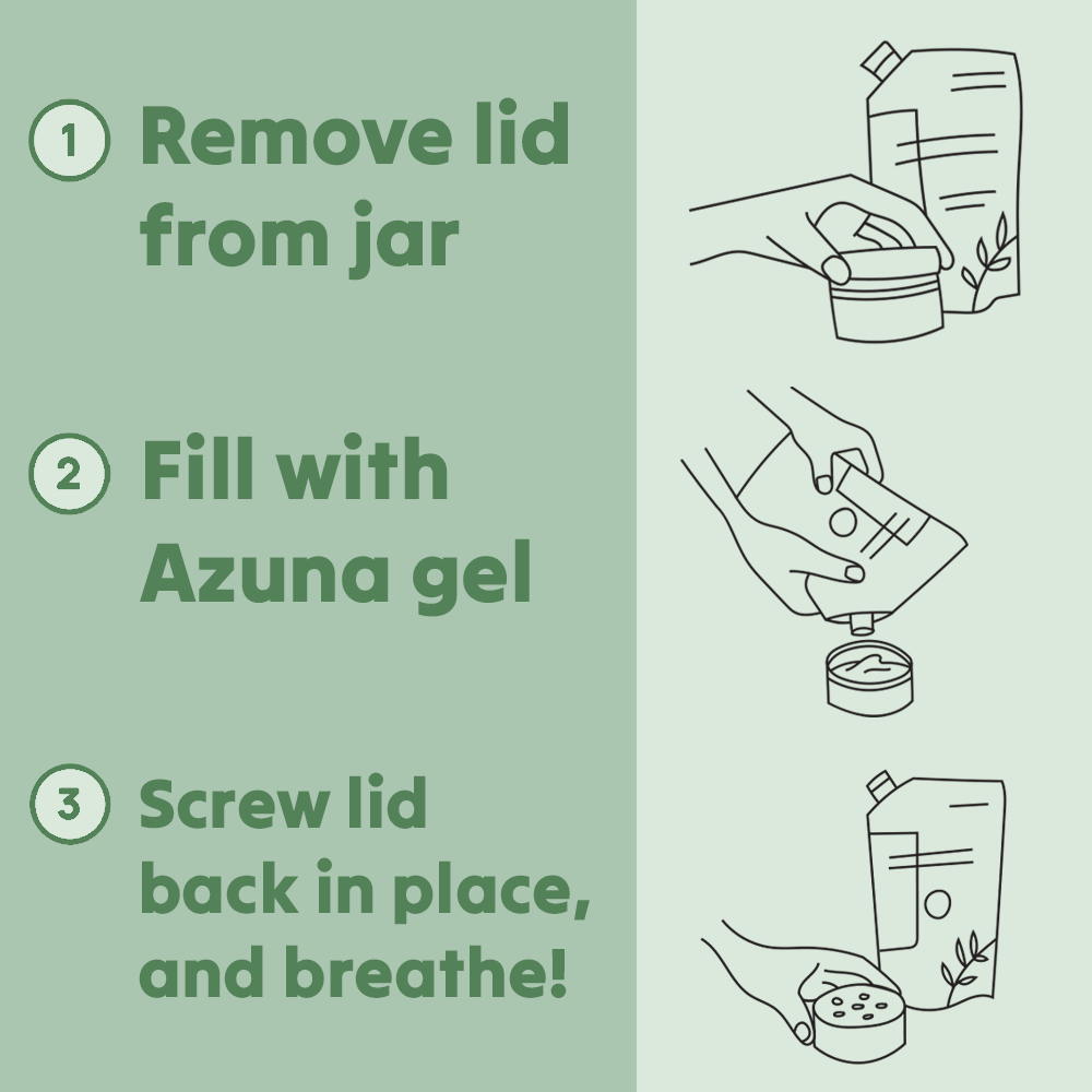 12oz Odor Eliminator Gel Refill Pouch | Azuna Athlete