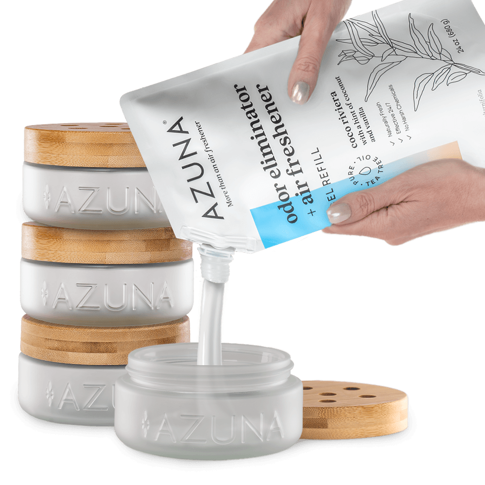 Azuna Luxe Glass Odor Eliminator 4 Room Starter Kit