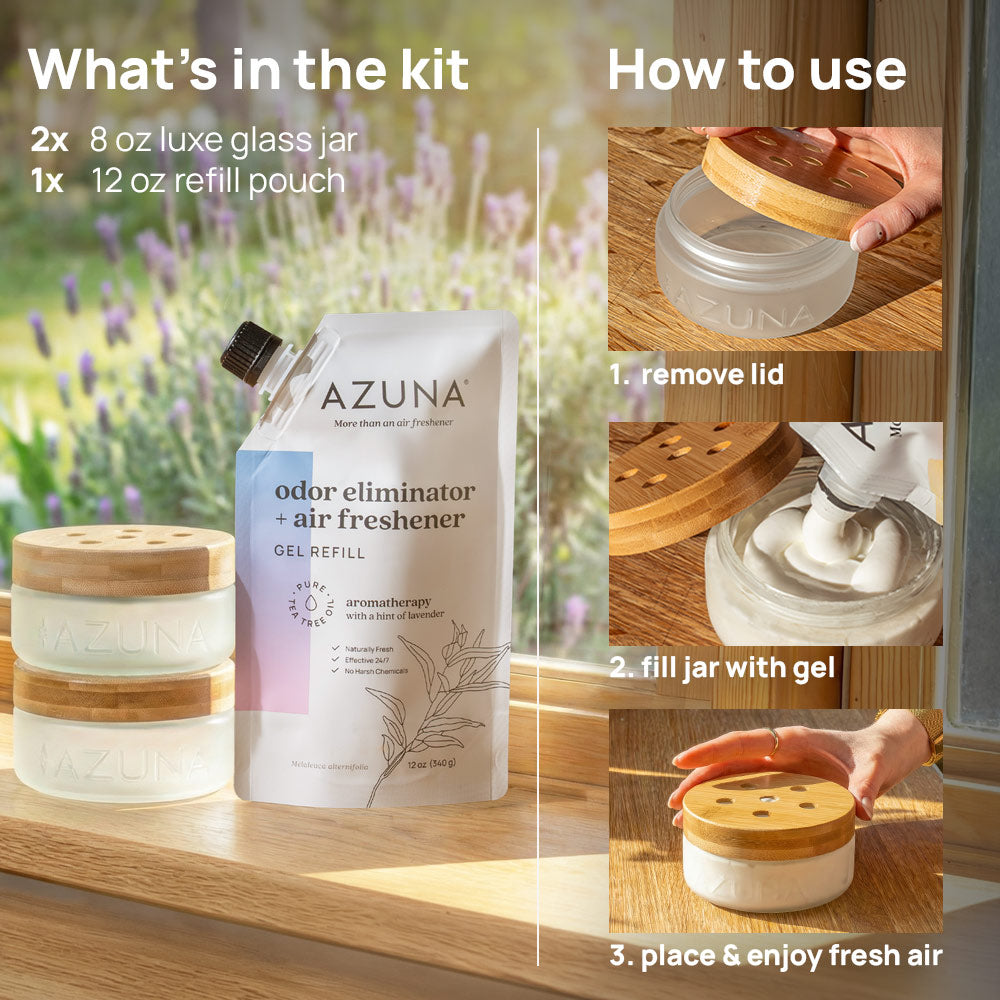 Luxe Glass Odor Eliminator 2 Room Kit