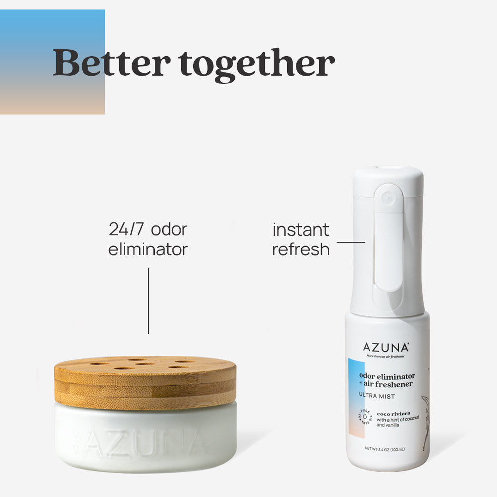 Odor Eliminator + Room Air Freshener Ultra Mist Spray Mini Duo