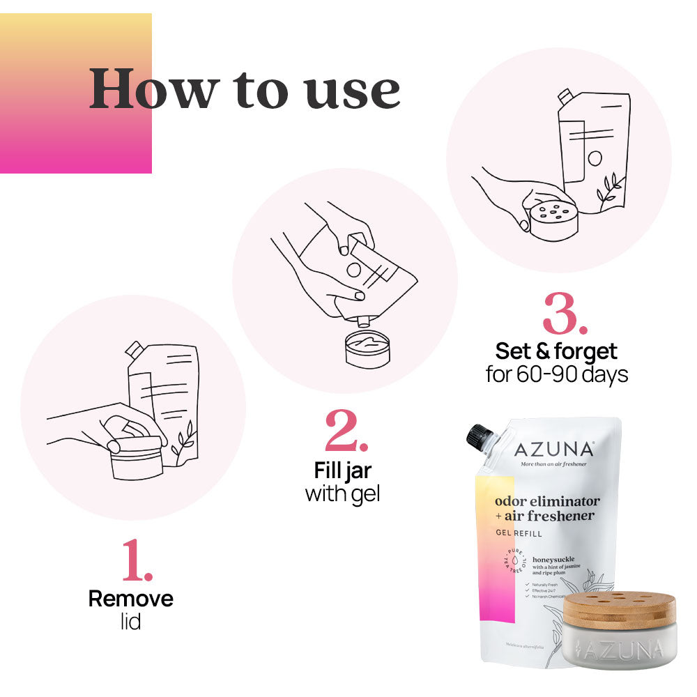 24oz Odor Eliminator Gel Refill Pouch | Azuna