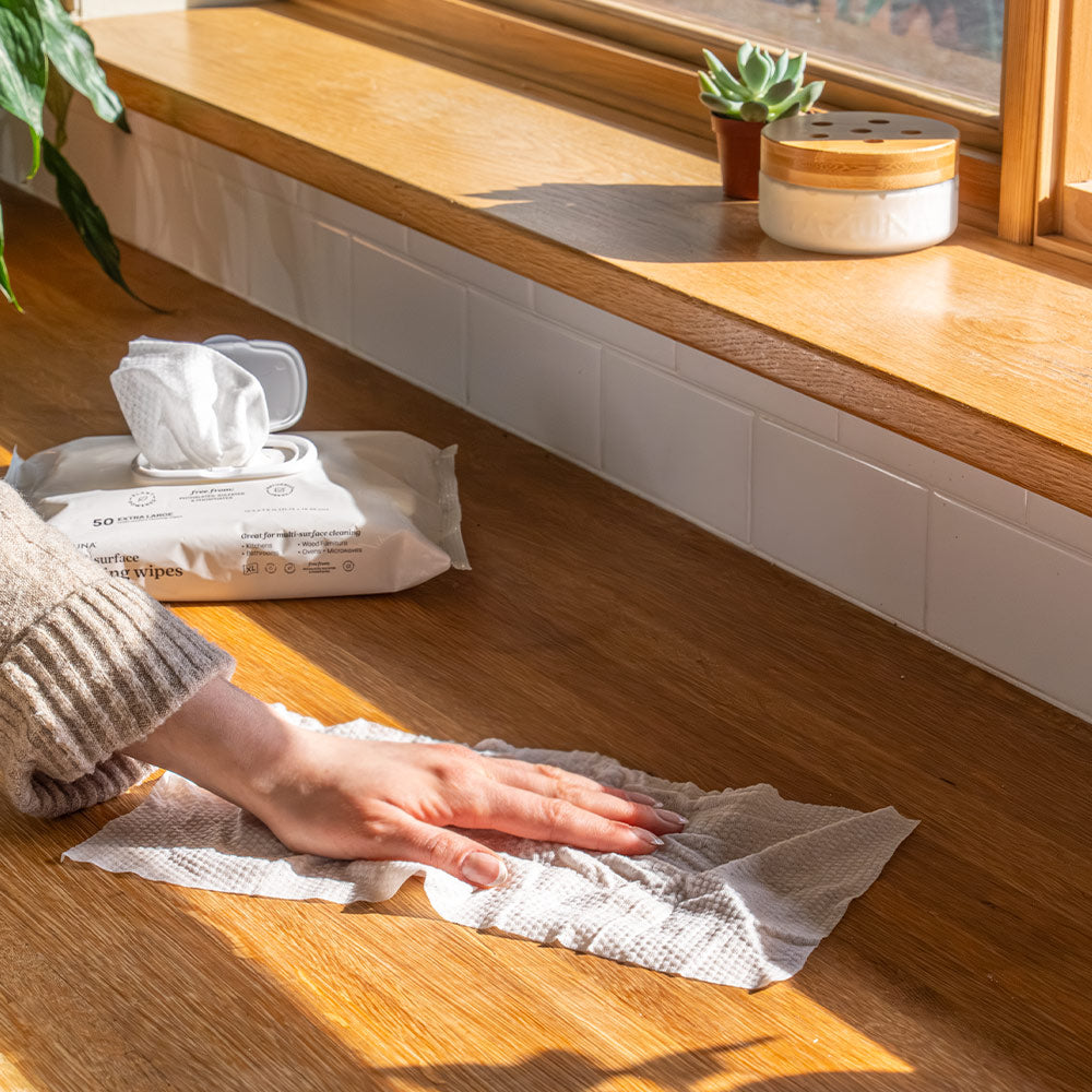 Azuna Tea Tree Oil Cleaning Wipes Trio for Fresh Spaces