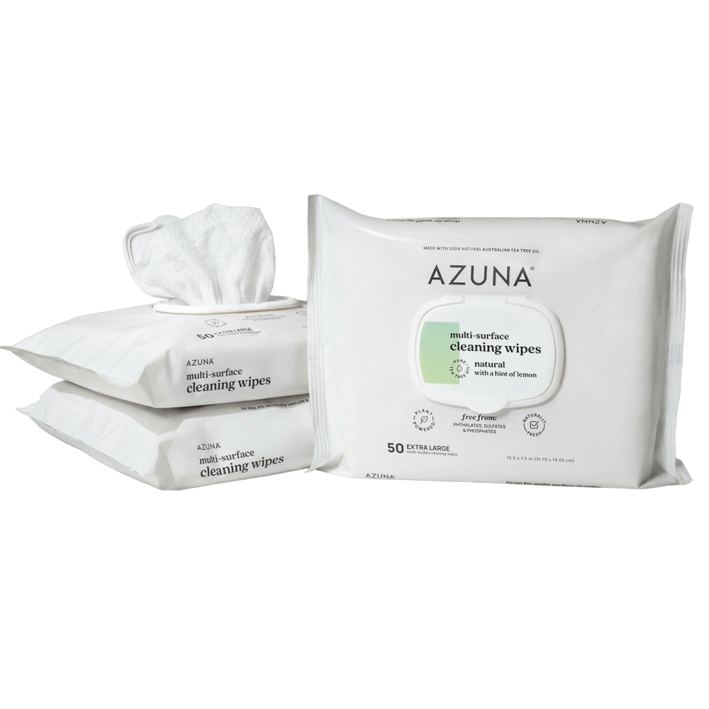 Azuna Tea Tree Oil Cleaning Wipes Trio for Fresh Spaces
