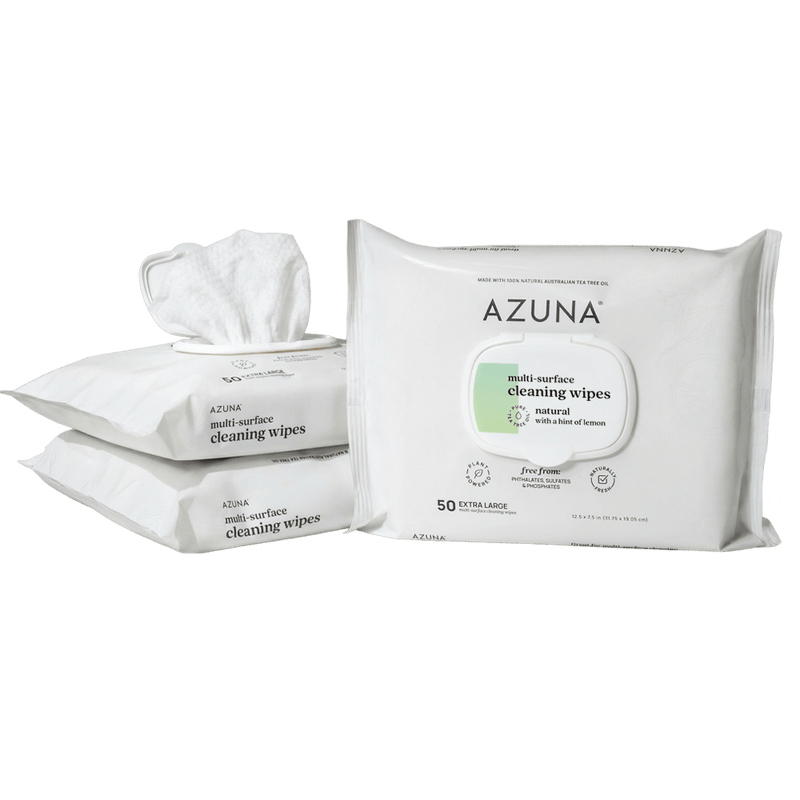 Azuna Tea Tree Oil Cleaning Wipes Trio for Fresh Spaces